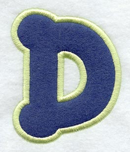 Dot Refrigerator Magnet Letter D  - 4 inch (In-the-Hoop)
