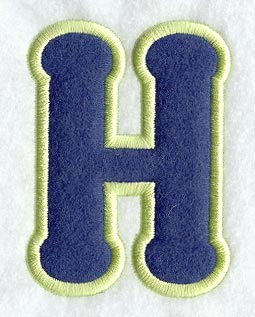 Dot Refrigerator Magnet Letter H  - 4 inch (In-the-Hoop)