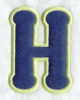 Dot Refrigerator Magnet Letter H  - 4 inch (In-the-Hoop)