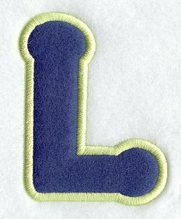 Dot Refrigerator Magnet Letter L  - 4 inch (In-the-Hoop)