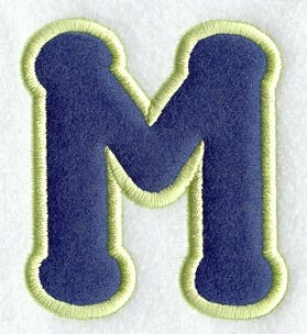 Dot Refrigerator Magnet Letter M  - 4 inch (In-the-Hoop)