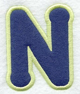 Dot Refrigerator Magnet Letter N  - 4 inch (In-the-Hoop)