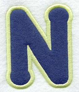 Dot Refrigerator Magnet Letter N  - 4 inch (In-the-Hoop)