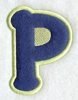 Dot Refrigerator Magnet Letter P  - 4 inch (In-the-Hoop)
