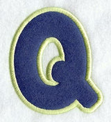 Dot Refrigerator Magnet Letter Q  - 4 inch (In-the-Hoop)