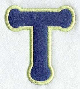 Dot Refrigerator Magnet Letter T  - 4 inch (In-the-Hoop)