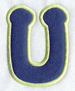 Dot Refrigerator Magnet Letter U  - 4 inch (In-the-Hoop)