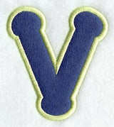 Dot Refrigerator Magnet Letter V  - 4 inch (In-the-Hoop)