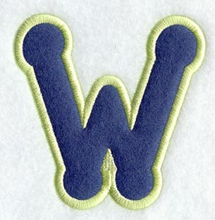 Dot Refrigerator Magnet Letter W  - 4 inch (In-the-Hoop)