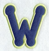 Dot Refrigerator Magnet Letter W  - 4 inch (In-the-Hoop)