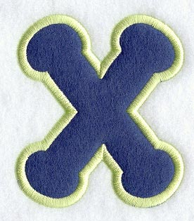 Dot Refrigerator Magnet Letter X  - 4 inch (In-the-Hoop)