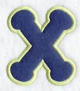 Dot Refrigerator Magnet Letter X  - 4 inch (In-the-Hoop)