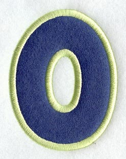 Dot Refrigerator Magnet Number 0  - 4 inch (In-the-Hoop)