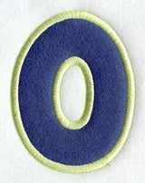 Dot Refrigerator Magnet Number 0  - 4 inch (In-the-Hoop)