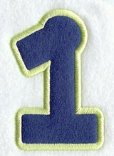 Dot Refrigerator Magnet Number 1  - 4 inch (In-the-Hoop)