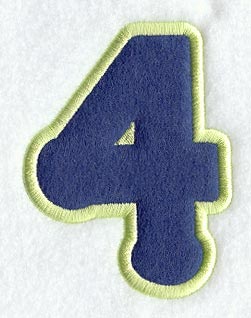 Dot Refrigerator Magnet Number 4  - 4 inch (In-the-Hoop)