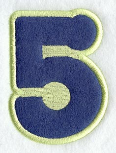 Dot Refrigerator Magnet Number 5  - 4 inch (In-the-Hoop)