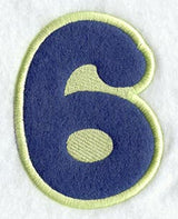 Dot Refrigerator Magnet Number 6  - 4 inch (In-the-Hoop)