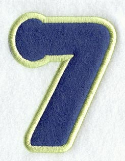 Dot Refrigerator Magnet Number 7  - 4 inch (In-the-Hoop)