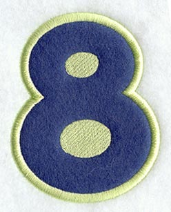 Dot Refrigerator Magnet Number 8 - 4 inch (In-the-Hoop)