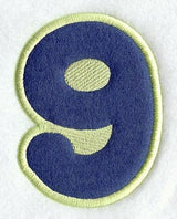 Dot Refrigerator Magnet Number 9 - 4 inch (In-the-Hoop)