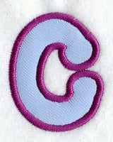 Dot Refrigerator Magnet Letter C  - 4 inch (In-the-Hoop)