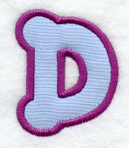 Dot Refrigerator Magnet Letter D  - 4 inch (In-the-Hoop)