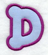 Dot Refrigerator Magnet Letter D  - 4 inch (In-the-Hoop)