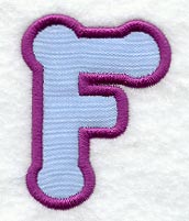 Dot Refrigerator Magnet Letter F  - 4 inch (In-the-Hoop)