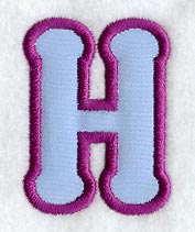 Dot Refrigerator Magnet Letter H  - 4 inch (In-the-Hoop)