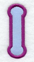 Dot Refrigerator Magnet Letter I  - 4 inch (In-the-Hoop)