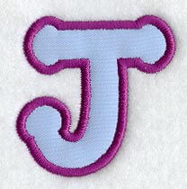 Dot Refrigerator Magnet Letter J  - 4 inch (In-the-Hoop)