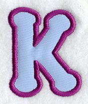 Dot Refrigerator Magnet Letter K  - 4 inch (In-the-Hoop)
