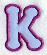 Dot Refrigerator Magnet Letter K  - 4 inch (In-the-Hoop)