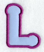 Dot Refrigerator Magnet Letter L  - 4 inch (In-the-Hoop)