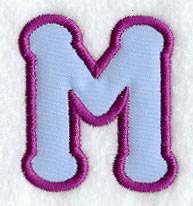 Dot Refrigerator Magnet Letter M  - 4 inch (In-the-Hoop)