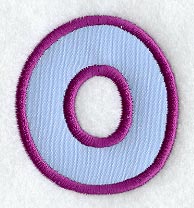 Dot Refrigerator Magnet Letter O  - 4 inch (In-the-Hoop)