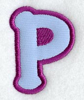 Dot Refrigerator Magnet Letter P  - 4 inch (In-the-Hoop)