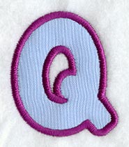 Dot Refrigerator Magnet Letter Q  - 4 inch (In-the-Hoop)