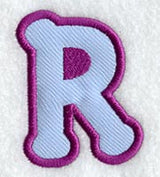 Dot Refrigerator Magnet Letter R  - 4 inch (In-the-Hoop)