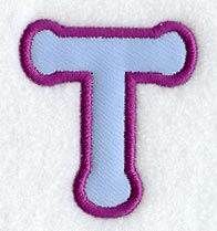 Dot Refrigerator Magnet Letter T  - 4 inch (In-the-Hoop)