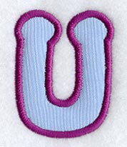Dot Refrigerator Magnet Letter U  - 4 inch (In-the-Hoop)