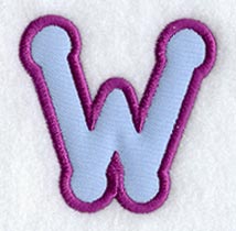 Dot Refrigerator Magnet Letter W  - 4 inch (In-the-Hoop)