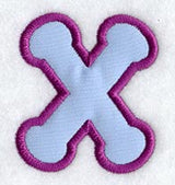 Dot Refrigerator Magnet Letter X  - 4 inch (In-the-Hoop)