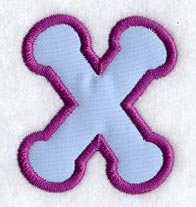 Dot Refrigerator Magnet Letter X  - 4 inch (In-the-Hoop)