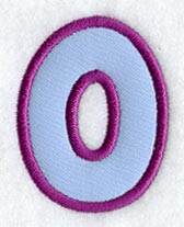 Dot Refrigerator Magnet Number 0  - 4 inch (In-the-Hoop)