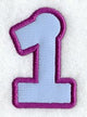 Dot Refrigerator Magnet Number 1  - 4 inch (In-the-Hoop)