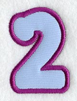 Dot Refrigerator Magnet Number 2  - 4 inch (In-the-Hoop)