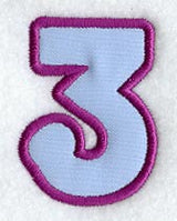 Dot Refrigerator Magnet Number 3  - 4 inch (In-the-Hoop)