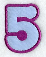 Dot Refrigerator Magnet Number 5  - 4 inch (In-the-Hoop)